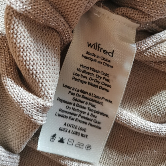 Wilfred Metallic Nude Pink High Waist Skirt - Picture 5 of 9